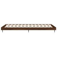Bedframe bewerkt hout bruin eikenkleur 100x200 cm - thumbnail