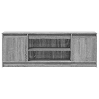 Tv-meubel met LED 139,5x34x50 cm bewerkt hout grijs sonoma