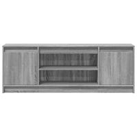 Tv-meubel met LED 139,5x34x50 cm bewerkt hout grijs sonoma - thumbnail