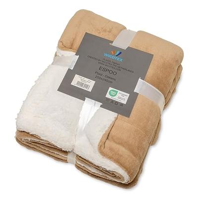 Wicotex espoo camel met sherpa 200x240 cm Wicotex espoo camel met sherpa 200x240 cm