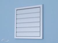 Overdrukrooster kunststof met kap grijs met kap buis 100/125 mm (110x55 mm) - thumbnail