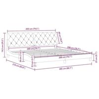 Bedframe zonder matras 200x200 cm fluweel donkergroen - thumbnail