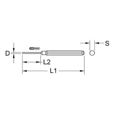 KS TOOLS Ks-tools pendrijver pin punch 150x10x3 ks