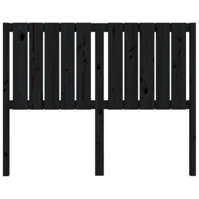 Hoofdbord 125,5x4x100 cm massief grenenhout zwart Hoofdbord 125,5x4x100 cm massief grenenhout zwart