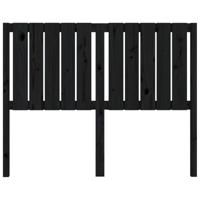Hoofdbord 125,5x4x100 cm massief grenenhout zwart - thumbnail