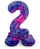 Folat folieballon staand 2 paint splash 41 cm | 20 stuks - thumbnail