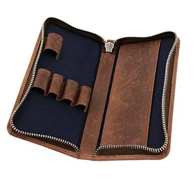 Alassio JU-2648 Leren Etui 17x8x2.5 cm Bruin
