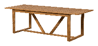 WOOOD Outdoor Eettafel 'Beaver' Teakhout, 240 x 90cm - thumbnail