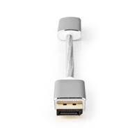Nedis CCTB37150AL02 Displayport-kabel Displayport Male Hdmi™ Output 4k@60hz Verguld 0.20 M Rond Gebreid Zilver Cover Window Box - thumbnail