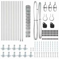 Weidehekwerk Zilver 25 x 1 m Gegalvaniseerd staal - thumbnail