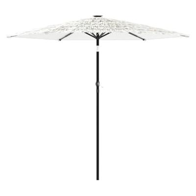VidaXL Parasol met stalen paal 223x223x213 cm wit