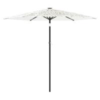 VidaXL Parasol met stalen paal 223x223x213 cm wit - thumbnail