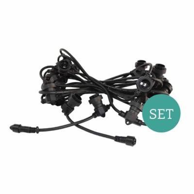 Enzo Prikkabelset | 50m | met 50 E27 fittingen | Koppelbaar - 1253806