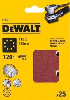 DeWALT DT3033 P120 Schuurpapier 1/4 Velcro VE=25