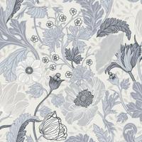 Dutch Wallcoverings Gronhaga - Anemone White - Wit - thumbnail
