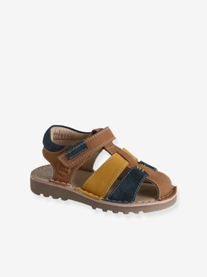 Leren sandalen met klittenband kinderen kleutercollectie beige Leren sandalen met klittenband kinderen kleutercollectie beige