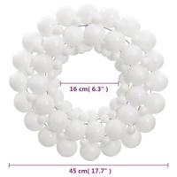 VidaXL Kerstkrans 45 cm polystyreen wit - thumbnail