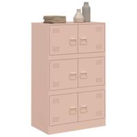 Dressoir 67x39x107 cm staal roze - thumbnail