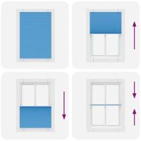 Pliss rolgordijn 95x150 cm stofbreedte 94,4 cm polyester blauw - thumbnail