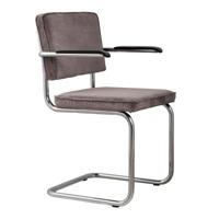 Zuiver Ridge Rib armstoel Grey - thumbnail