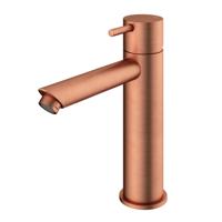 Wastafelmengkraan Hotbath Cobber 1-hendel Recht 21.6 cm Geborsteld Koper Living Colours - thumbnail