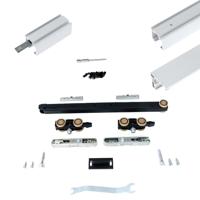 Xperta set 3m rail - alu - vloerplint - Enkele deur - Dubbel soft - inbouw auto fix - thumbnail