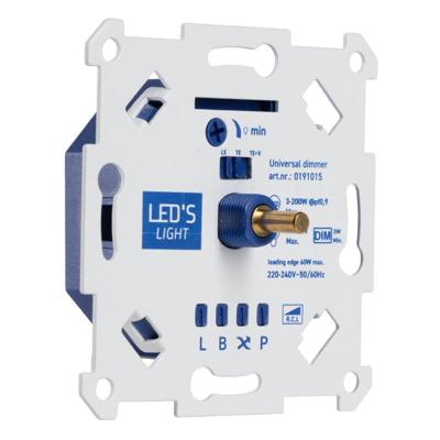 LED&apos;s Light Led Dimmer Inbouw - Universele Dimmer Geschikt voor Alle Led Verlichting - 250W - Traploos dimmen - Fase-Afsnijding & Fase-Aansnijding