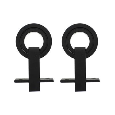 Intersteel Set van 2 hangrollen Modern Top 15,5cm - mat zwart