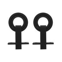 Intersteel Set van 2 hangrollen Modern Top 15,5cm - mat zwart - thumbnail