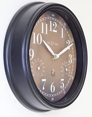 NeXtime NE-4318BR Buitenklok Jasmine + Thermo- en Hydrometer 23.5 cm Zwart/Koper NeXtime NE-4318BR Buitenklok Jasmine + Thermo- en Hydrometer 23.5 cm Zwart/Koper