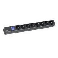 Bachmann 800.2054 19 inch Stekkerdoos voor patchkast 1 HE Geaarde contactdoos Vast inbouw Zwart Bachmann 800.2054 19 inch Stekkerdoos voor patchkast 1 HE Geaarde contactdoos Vast inbouw Zwart