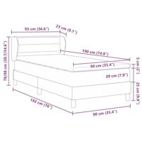 Boxspringbed met matras met matras Blauw 90 x 190 cm Stof - thumbnail