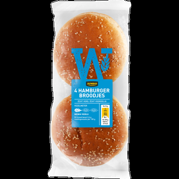 Jumbo Hamburger Broodjes 4 Stuks