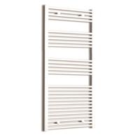 Elektrische Design Radiator Sanicare Plug & Play 172x45 cm Wit 920 Watt Met Zwarte Thermostaat Links - thumbnail