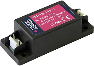 TracoPower TPP 15-109-J Schakelnetvoedingsmodule 9 V/DC 1.67 A 15 W
