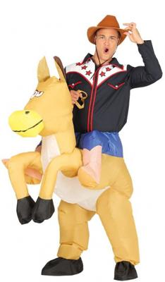 Opblaasbare cowboy paard