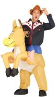 Opblaasbare cowboy paard - thumbnail