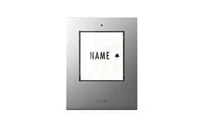 m-e modern-electronics 41302 Zender voor Draadloze deurbel Verlicht, Met naambord