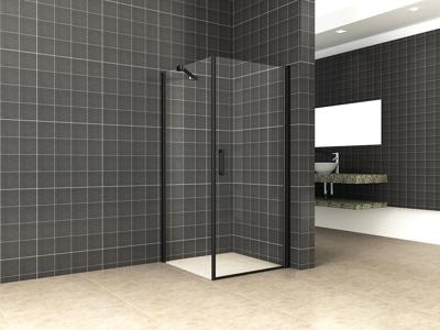 Douchecabine Wiesbaden Uni Klapdeur Vierkant 90x90x200 cm 8 mm NANO coating Mat Zwart Douchecabine Wiesbaden Uni Klapdeur Vierkant 90x90x200 cm 8 mm NANO coating Mat Zwart