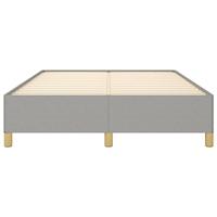 Bedframe zonder matras stof lichtgrijs 140x190 cm - thumbnail