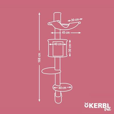 KERBL Dolomit Wall Krabpaal - 168x75cm - thumbnail