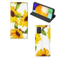 Smart Cover voor Samsung Galaxy A03s Zonnebloemen - thumbnail