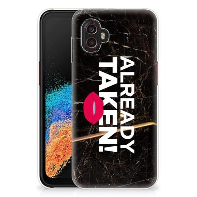 Samsung Galaxy Xcover 6 Pro | Siliconen hoesje | met naam Already Taken Black Samsung Galaxy Xcover 6 Pro | Siliconen hoesje | met naam Already Taken Black
