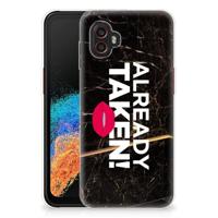 Samsung Galaxy Xcover 6 Pro | Siliconen hoesje | met naam Already Taken Black - thumbnail