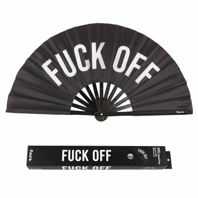 Houten waaier XXL - Fuck Off