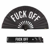 Houten waaier XXL - Fuck Off - thumbnail