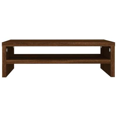 Monitorstandaard 42x24x13 cm bewerkt hout bruineikenkleurig - thumbnail
