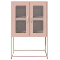 Hoge kast 68x39x107 cm staal roze - thumbnail