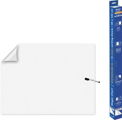 Legamaster Magic-Chart whiteboard folie, ft 90 x 120 cm, wit, effen, rol van 15 vel Legamaster Magic-Chart whiteboard folie, ft 90 x 120 cm, wit, effen, rol van 15 vel