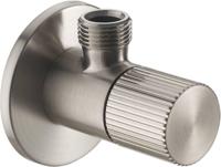 Ben Engraved Line hoekstopkraan incl. aansluitslang 1/2 x 3/8 inch RVS-look - thumbnail